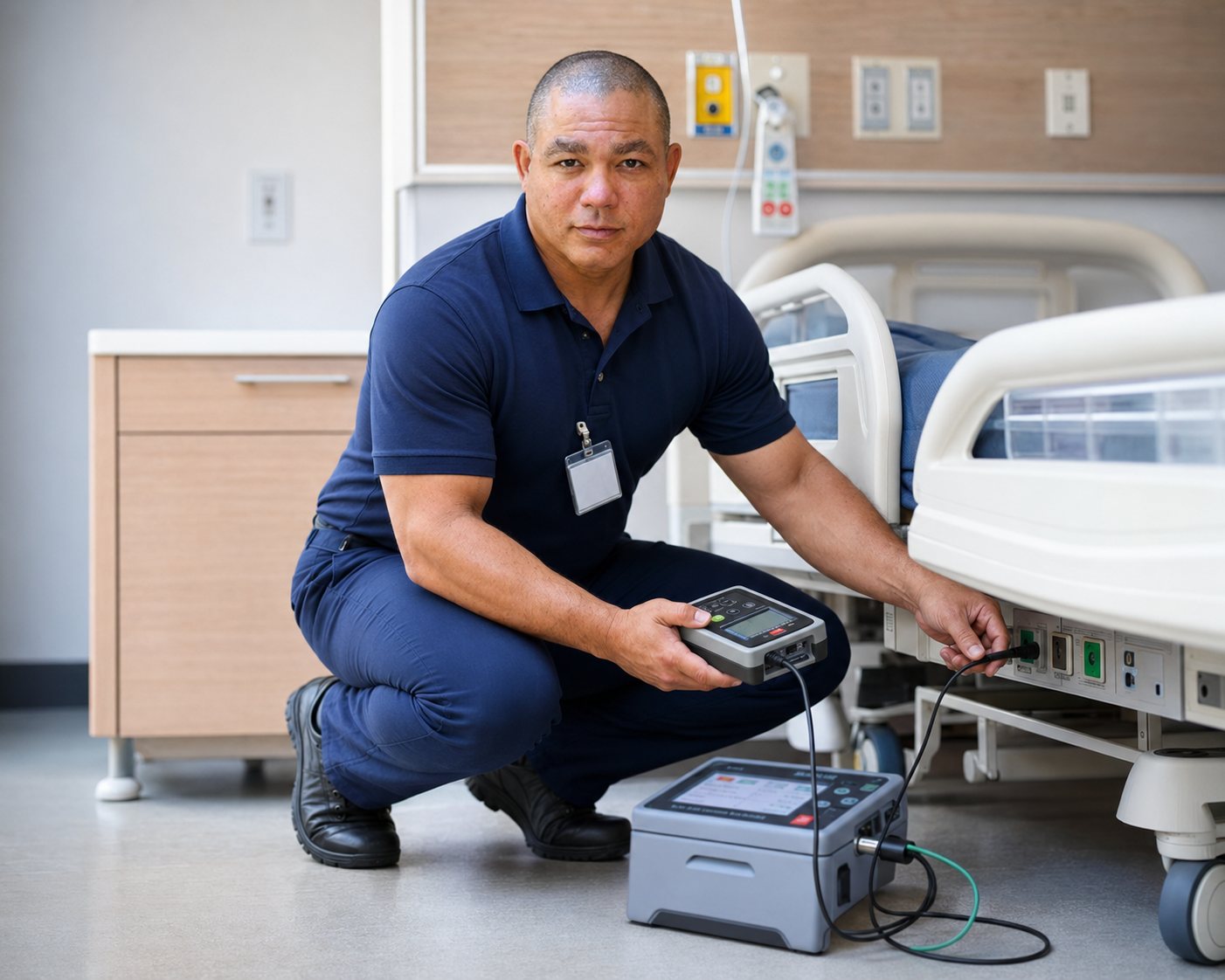 BiomedRx healthcare technology management team delivering biomedical equipment calibration