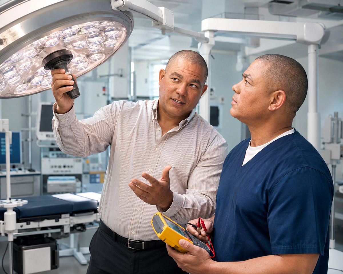 Devin Guides Surgical Light Inspection Devin Guides Surgical Light Inspection