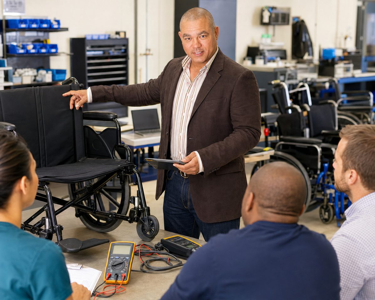 Devin Teaches Wheelchair Equipment Inspection Devin Teaches Wheelchair Equipment Inspection