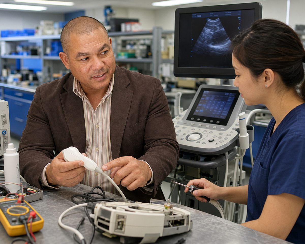 Devin Troubleshoots an Ultrasound Transducer Devin Troubleshoots an Ultrasound Transducer