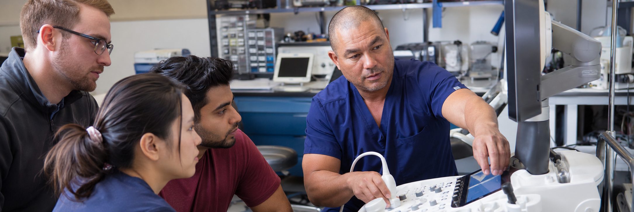 Laboratory instrument calibration and verification | BiomedRx HTM services Laboratory instrument calibration on a precision test bench with an oscilloscope
