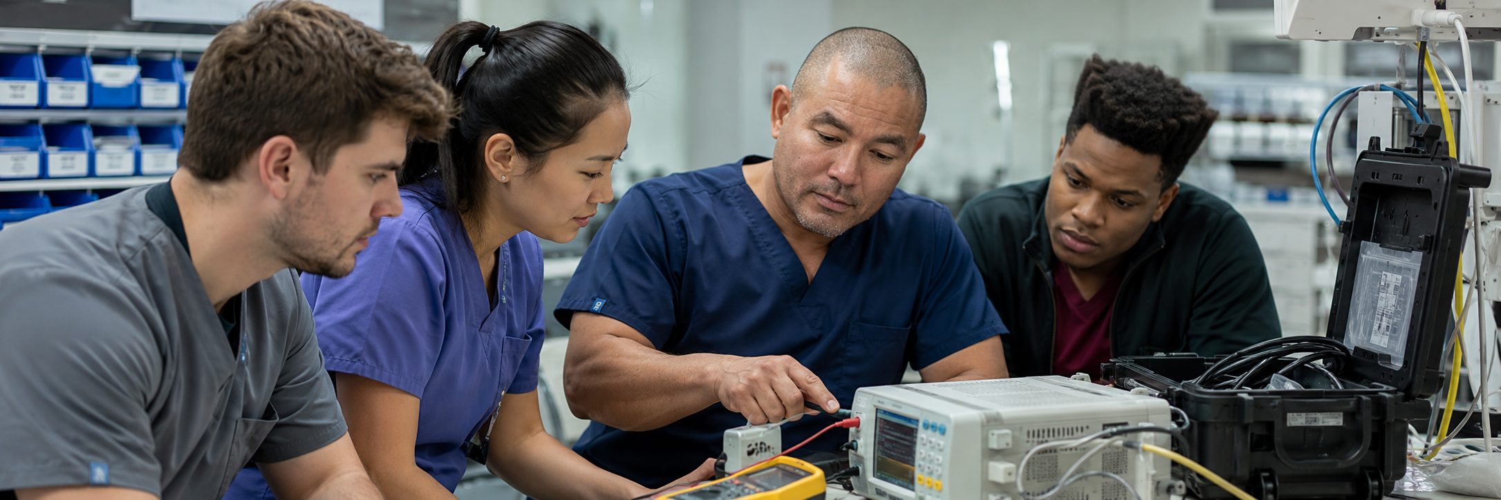 Mammography and medical imaging equipment service | BiomedRx HTM services Medical imaging equipment service on a mammography system with test instrumentation