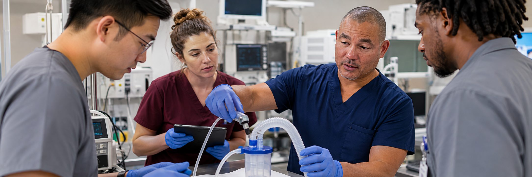 Ventilator service and equipment depot maintenance | BiomedRx HTM services Ventilator and transport monitor service in a hospital equipment depot