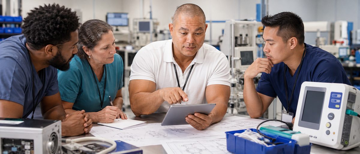 HTM team reviews digital maintenance records HTM team reviews digital maintenance records